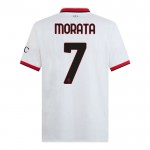 Günstige Fußballtrikots AC Mailand Morata 7 Auswärtstrikot 2024-25 Kurzarm